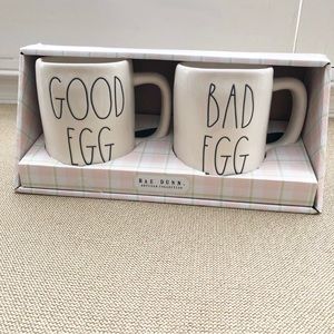 NEW Rae Dunn Good Egg Bad Egg Mugs